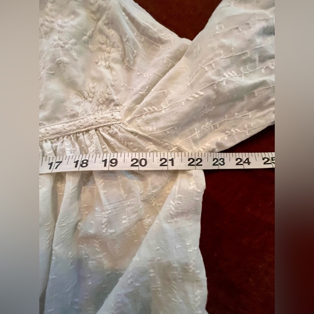 POL GRUNGE BOHO TOP SMALL NATURAL COTTON GREEN OMBRE - Picture 6 of 10